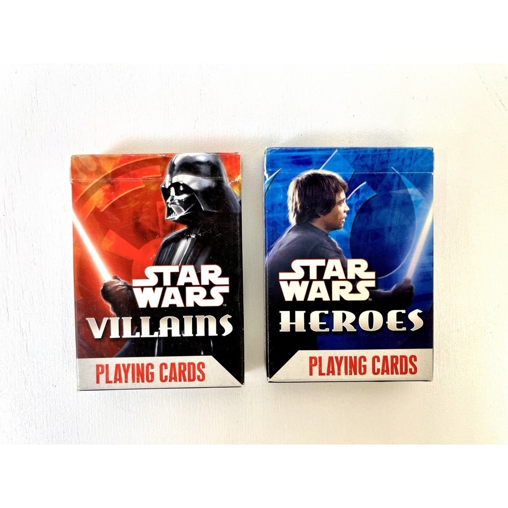 Star Wars Heroes & Villains Playing Cards (2007 Cartamundi) –Complete –Lucasfilm